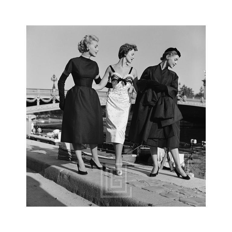 Mark Shaw Figurative Photograph - Paris, Dior Three Girls Admire, 1953