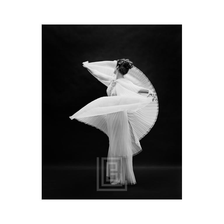 Mark Shaw Black and White Photograph - Vanity Fair Butterfly Robe Swirling, Circa 1955