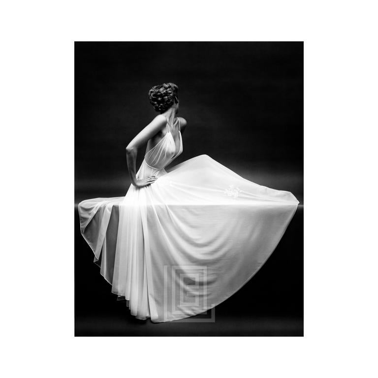 Mark Shaw Black and White Photograph - Vanity Fair Sheer Gown Icon, Circa 1955