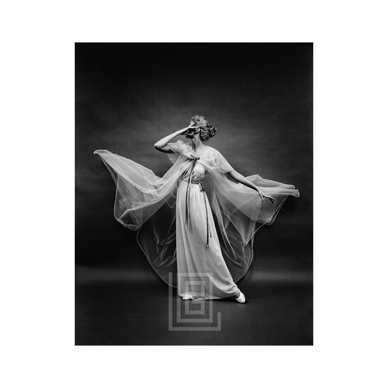 Mark Shaw Figurative Photograph - Vanity Fair Sheer Robe Blowing, Circa 1955