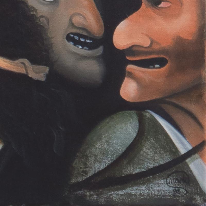 'Fancy Bringing that Thing on the Tube', Bosch, Royal Academy Summer Exhibition - Painting by Mark Shepherd