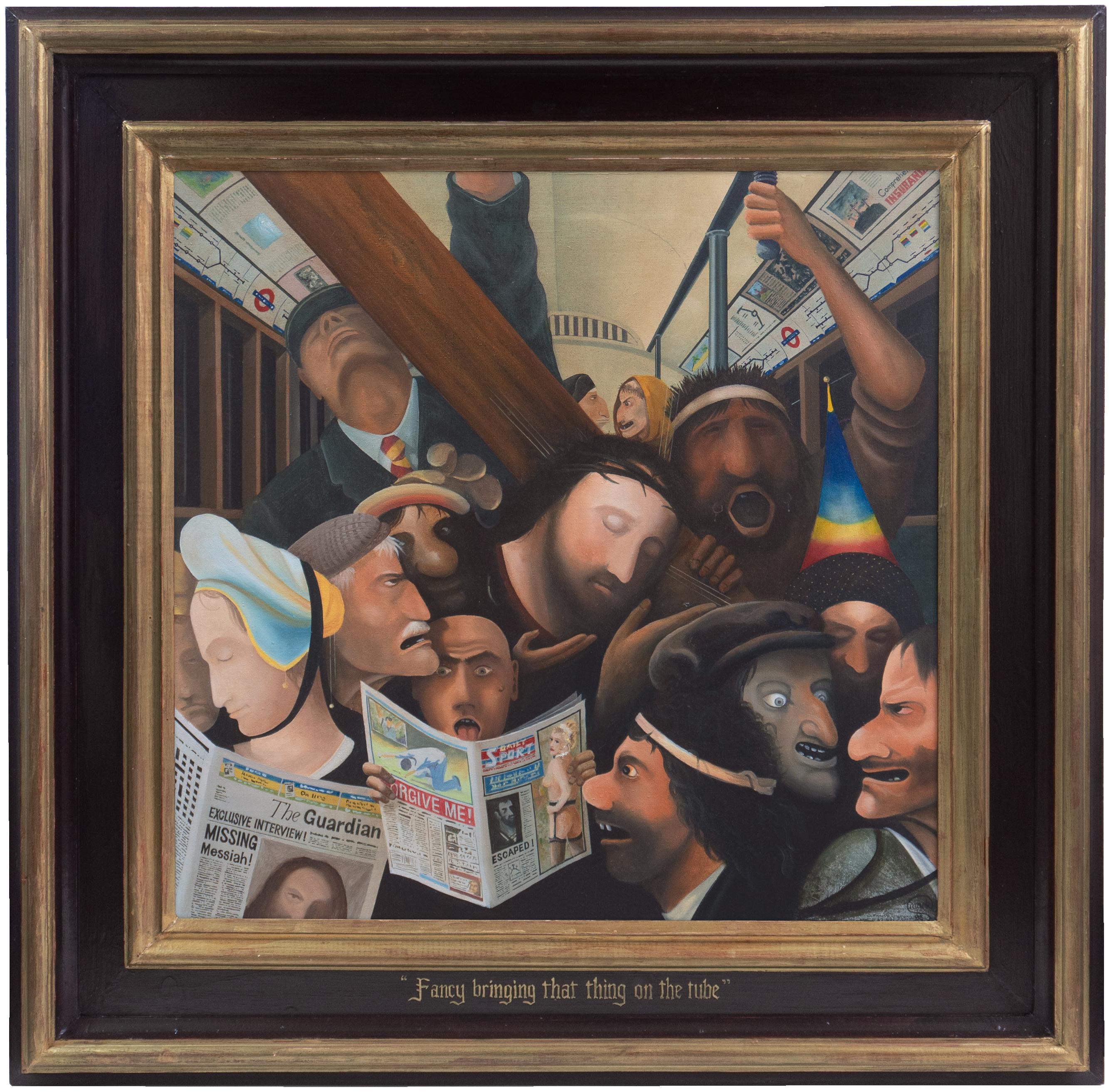 'Fancy Bringing that Thing on the Tube', Bosch, Royal Academy Sommerausstellung – Painting von Mark Shepherd