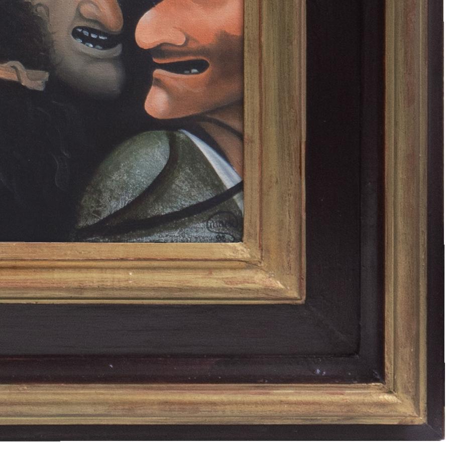 'Fancy Bringing that Thing on the Tube', Bosch, Royal Academy Sommerausstellung (Schwarz), Figurative Painting, von Mark Shepherd