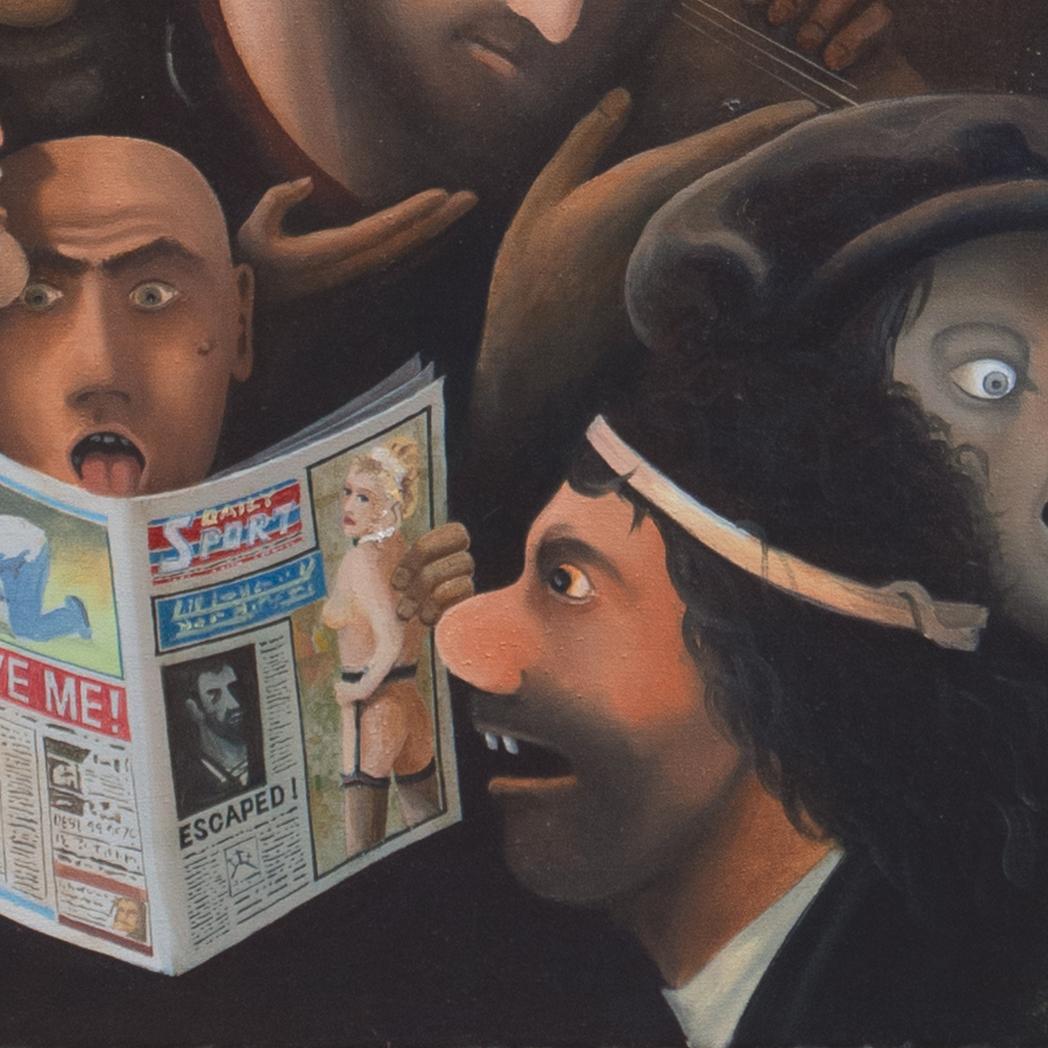 Signed lower right, 'Mark S' for Mark Shepherd (English, 20th century) and dated 1995. Titled on the original Royal Academy exhibition label, verso.

This figural work by Shepherd was exhibited at the 1995 Summer Exhibition of London's Royal Academy