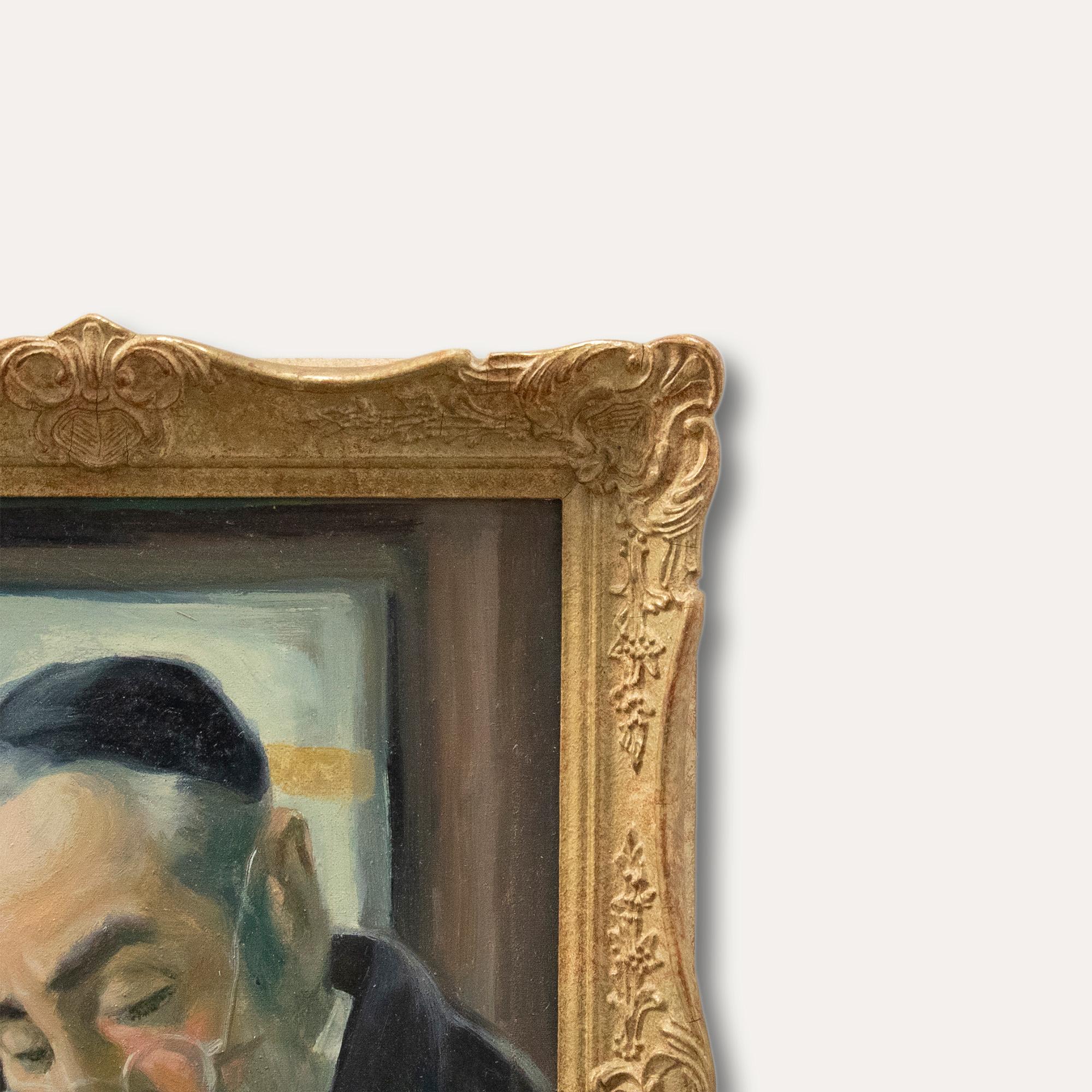 Mark Siegband (1903-1986) - Olio del XX secolo, Sbucciatura di mele 2