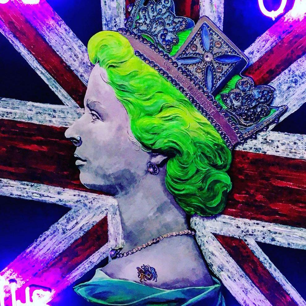God Save the Queen - Contemporary Mixed Media Art by Mark Sloper
