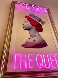 God Save the Queen NEON Original signiert 