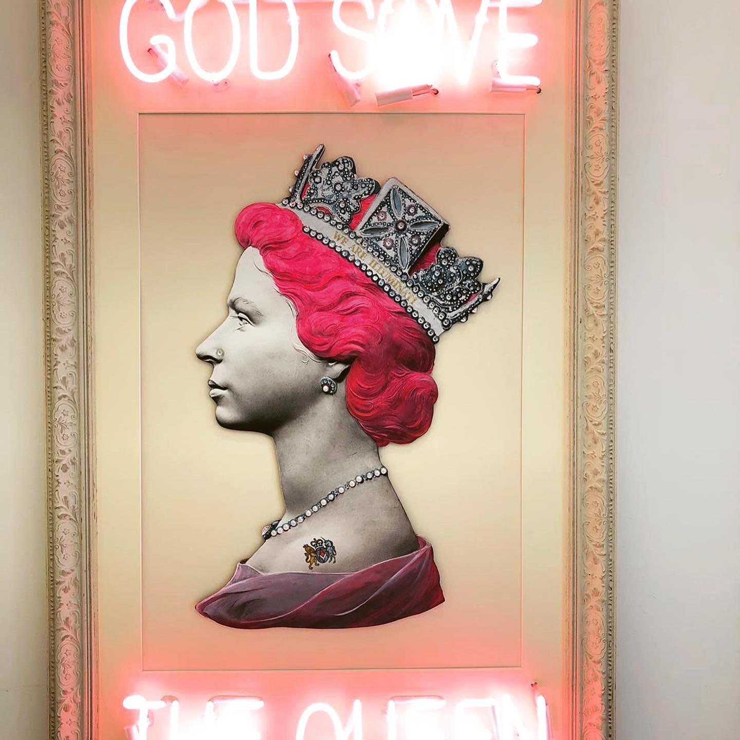 God Save the Queen neon original signed 