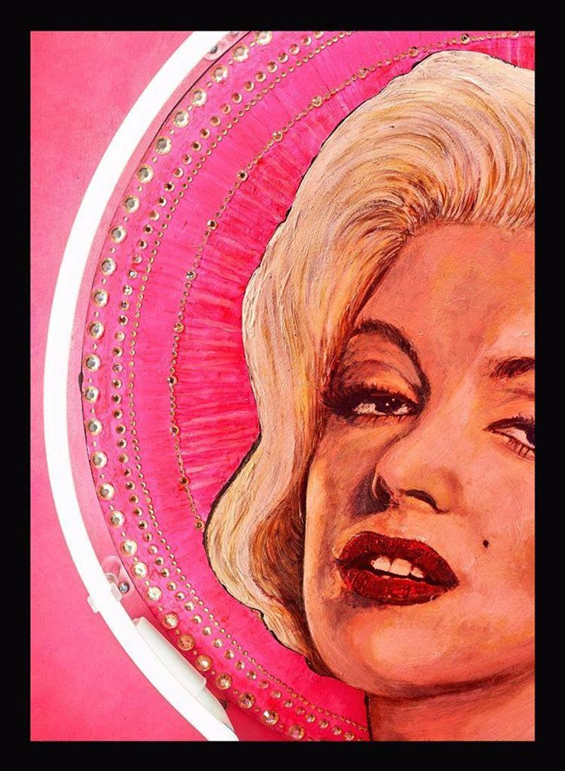 Heaven Sent Neon Marilyn - Mixed Media Art by Mark Sloper