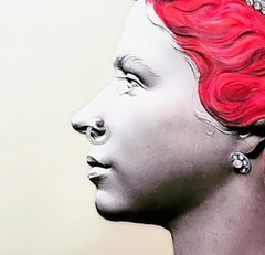 Red Punk Queen is a jewel encrusted Limited edition print Personally Signed