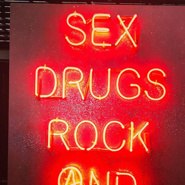 Sex Drugs Rock and Roll - Contemporary Mixed Media Art by Mark Sloper