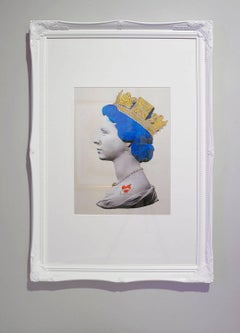 Small Baby Blue Queen Print Philip Tattoo Heart Gold Crown Limited Ed Print