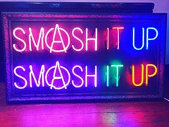 Smash It Up Original Neon Hand Blown Art work Signed 