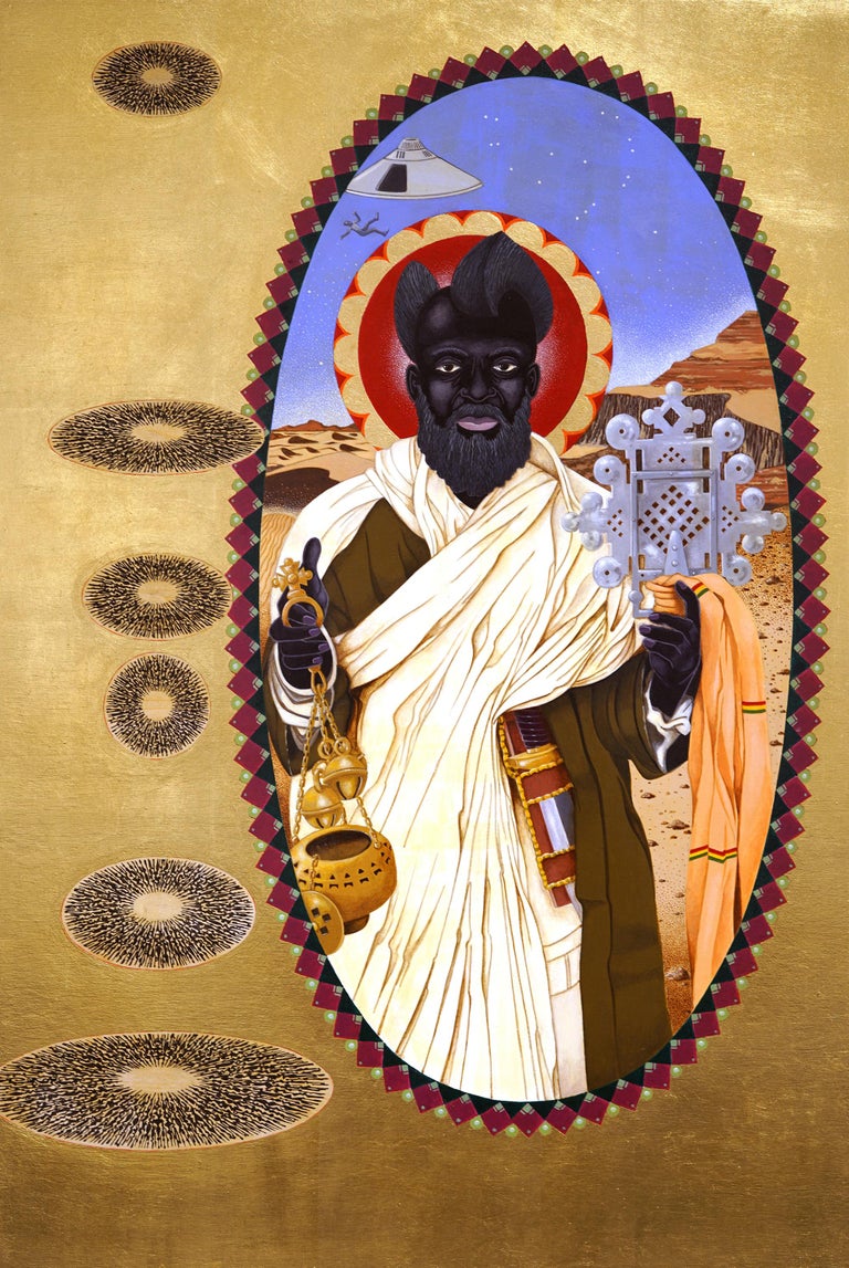 Mark Steven Greenfield Portrait Painting - St. Moses the Black, aka Abba Moses the Robber