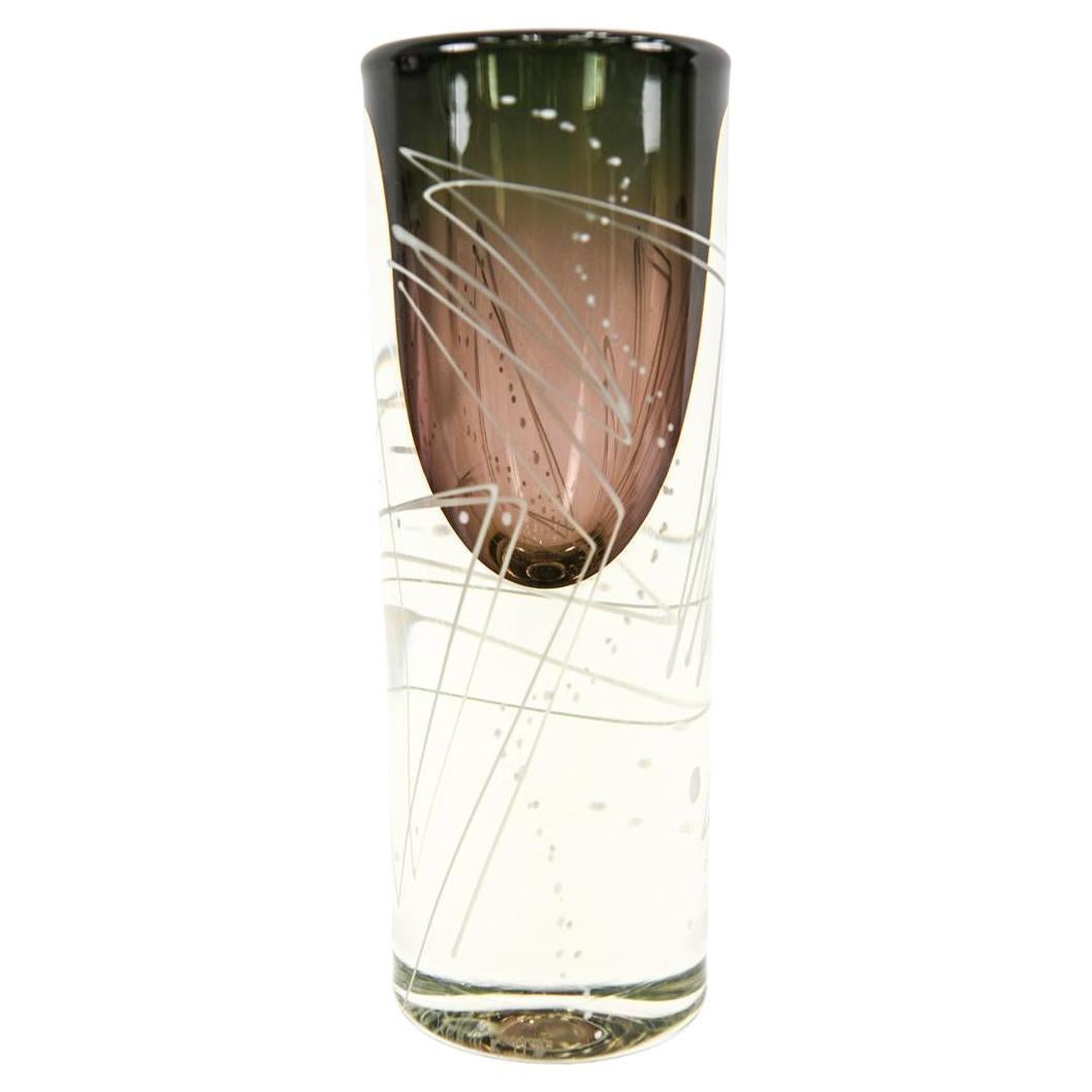 Vase en verre d'art Mark Sudduth Studio