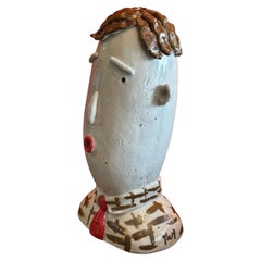 “Mark the School Teacher” Figural Ceramic Bust by Xiang Yang for Currey & Co.