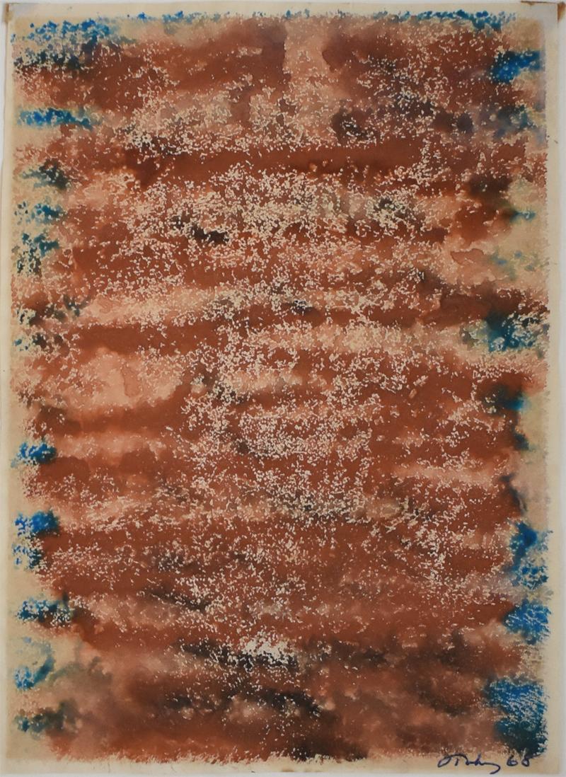 Mark Tobey Abstract Painting - Composition - American painting, Post War Art