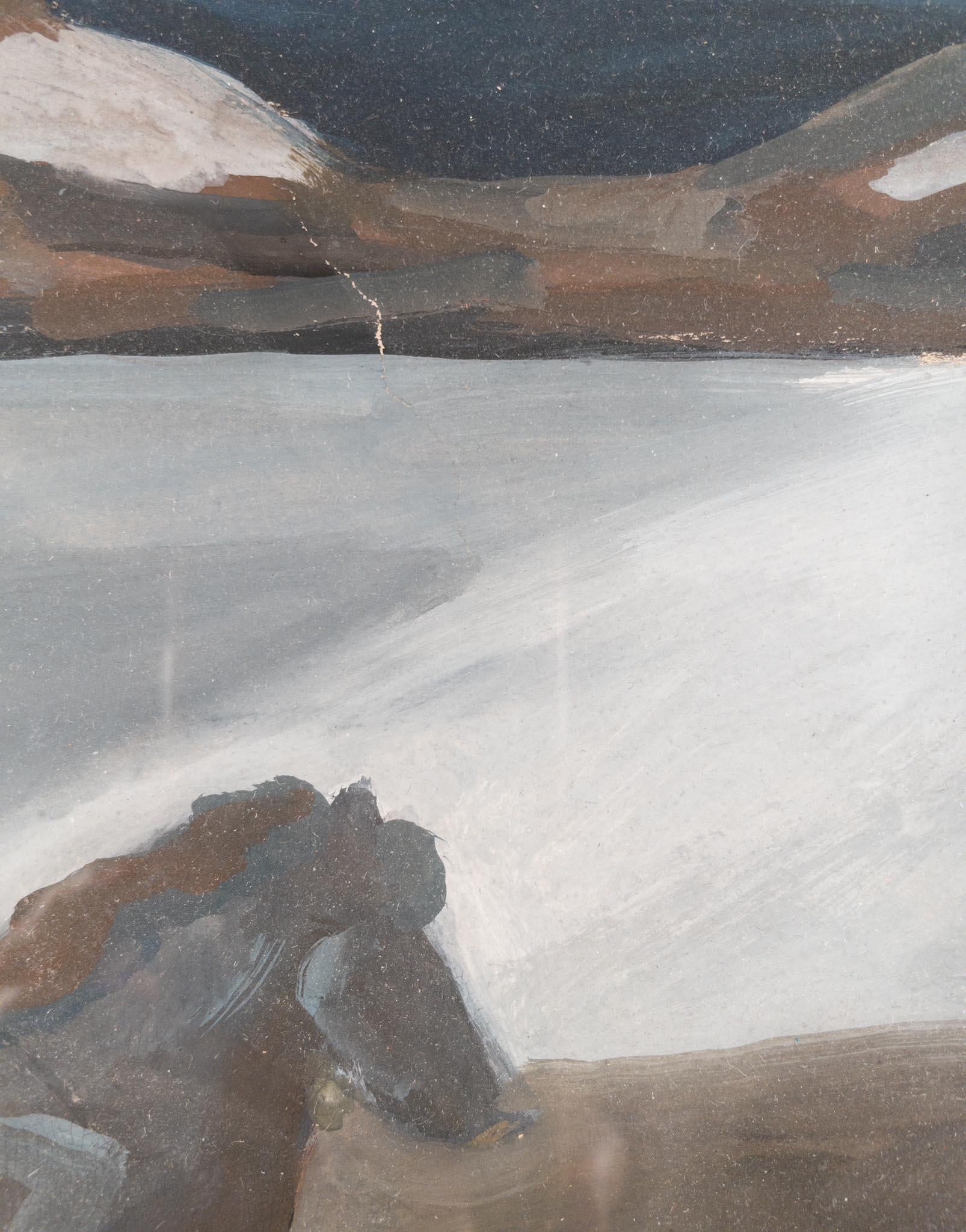 Caballos salvajes - Landscape Painting Marrón de Mark Tobey