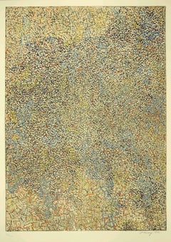 Abstract Composition - Original Lithograph by Mark Tobey - 1971