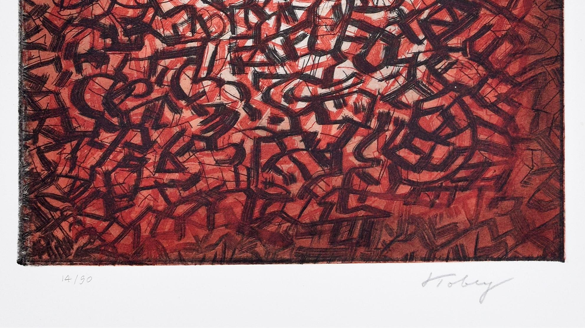 Awaking Earth - Original Etching on Paper by Mark Tobey - 1974 2