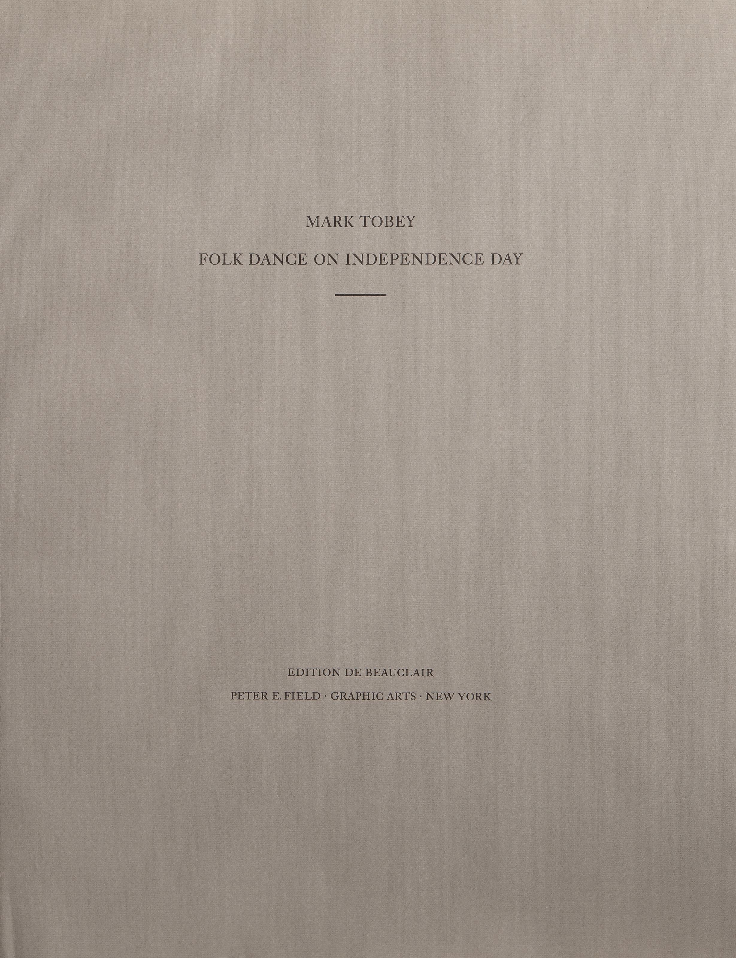Danse populaire le jour de l'indépendance, sérigraphie moderne de Mark Tobey en vente 1