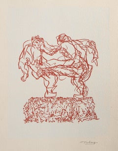 Folk Dance On Independence Day II, Modern Screenprint by Mark Tobey