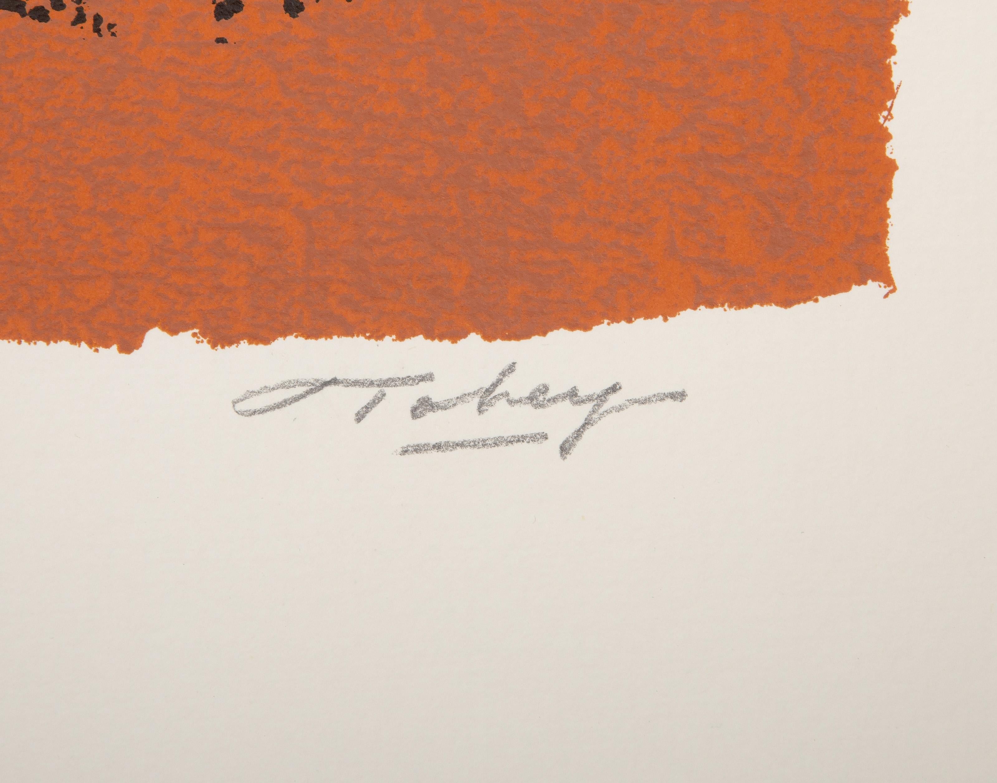 Danza folclórica del Día de la Independencia, serigrafía moderna de Mark Tobey en venta 1