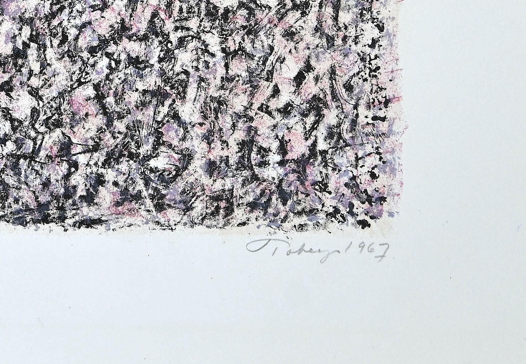 Horizontal Composition - Original Lithograph by Mark Tobey - 1967 1