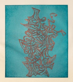 Liberation, Abstract Expressionist Color Etching by Mark Tobey