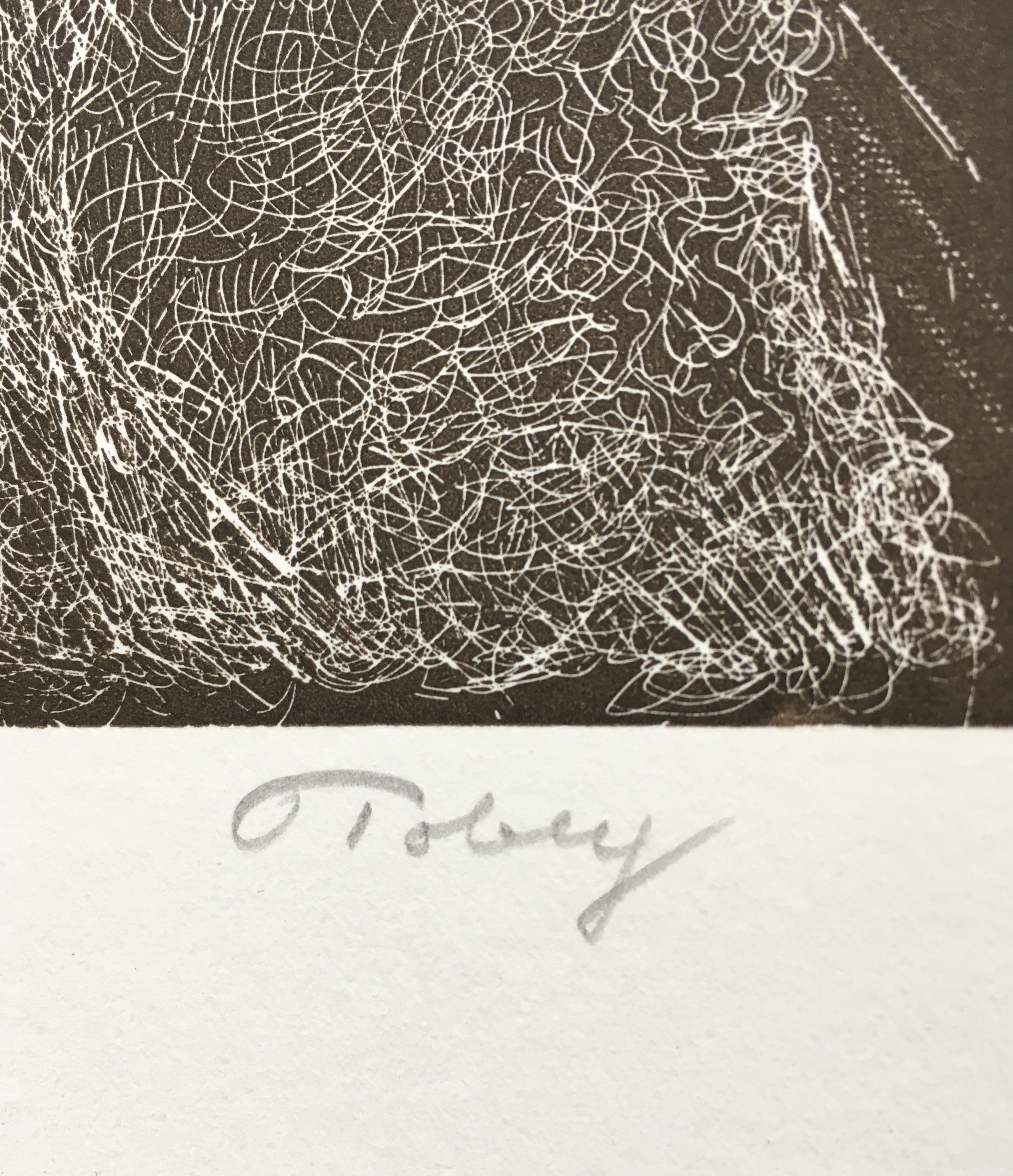 Mark Tobey „Awakening Evening“ Abstrakte signierte Druck-Radierung in limitierter Auflage im Angebot 2