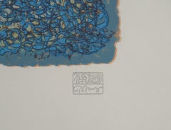 Mark TOBEY : Blue Composition, Original signed screenprint