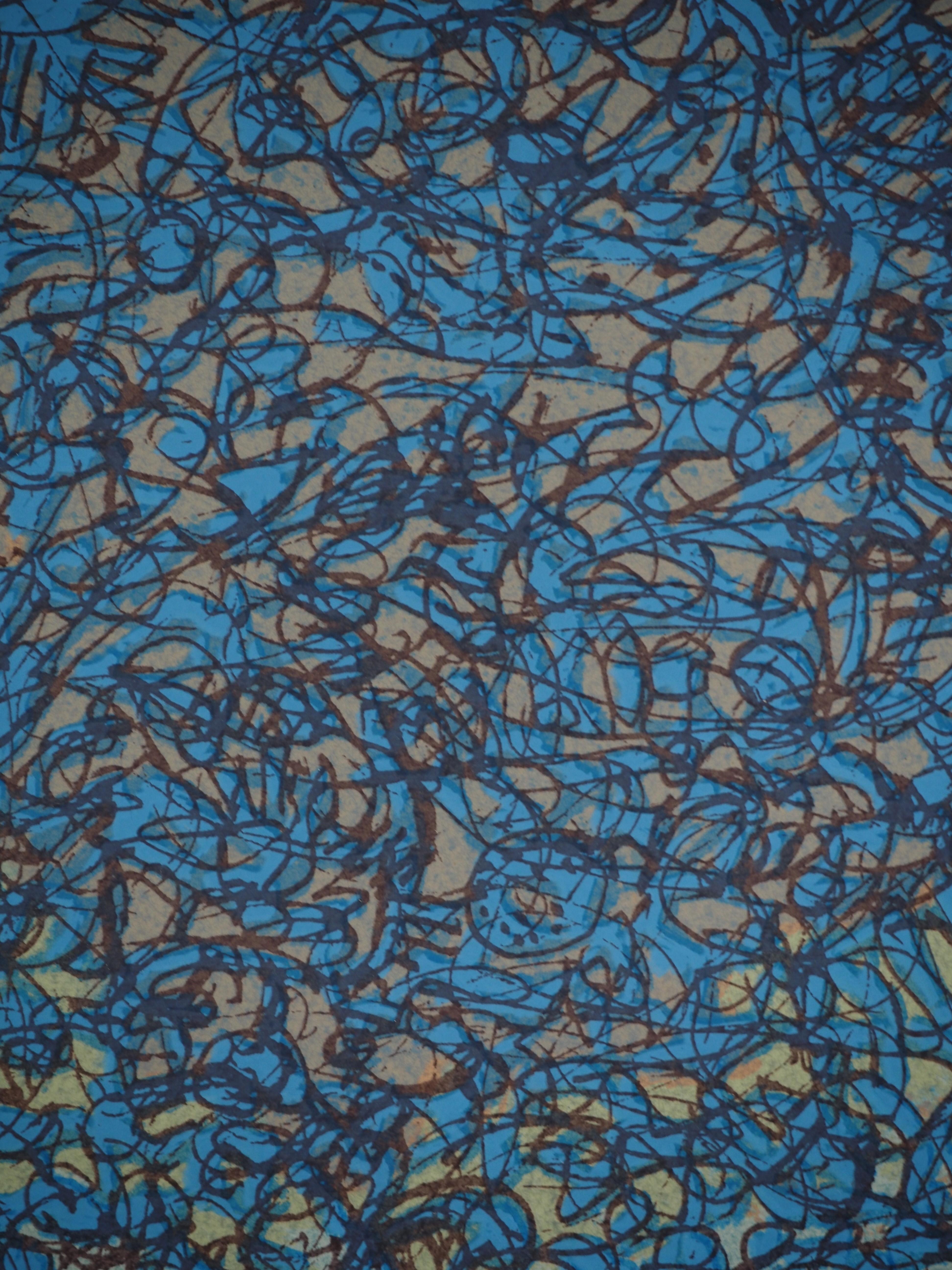Mark TOBEY (1890-1976)
Blue Composition, 1976

Original color screenprint
Signed with the artist's stamp
Numbered / 77 copies
On Auvergne vellum 64.5 x 50.5 cm

INFORMATION: Authenticated by the printer's dry stamp and countersigned on the back by