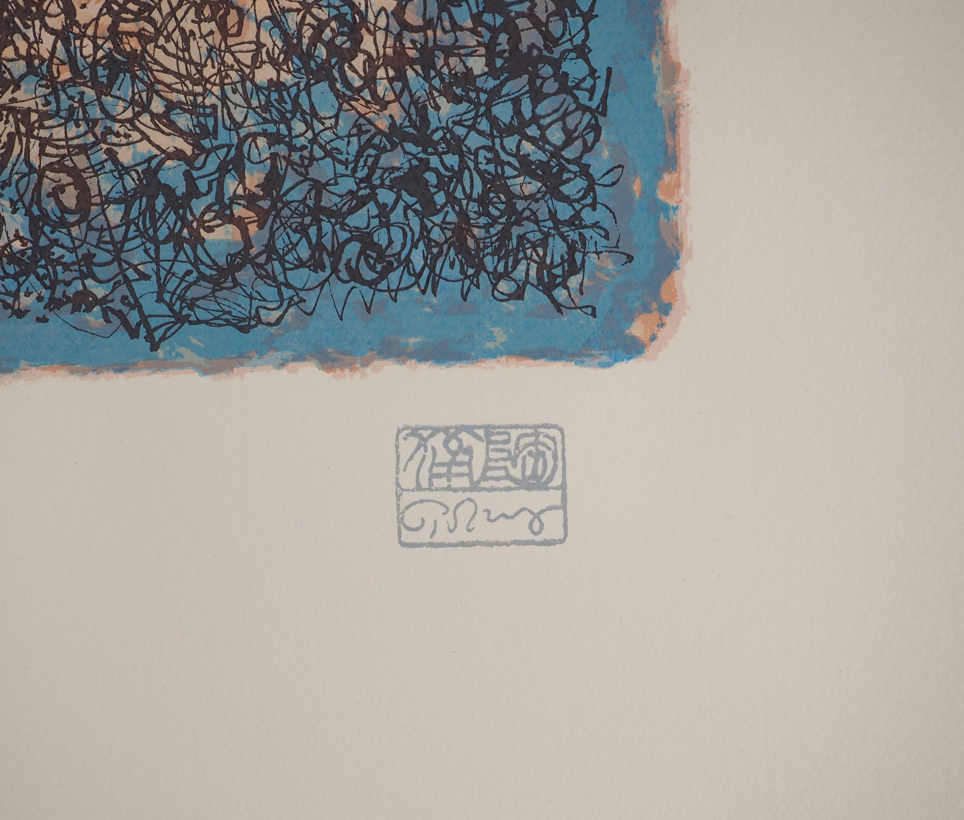 Mark TOBEY : Blue Daydream, Original signed screenprint - Print by Mark Tobey