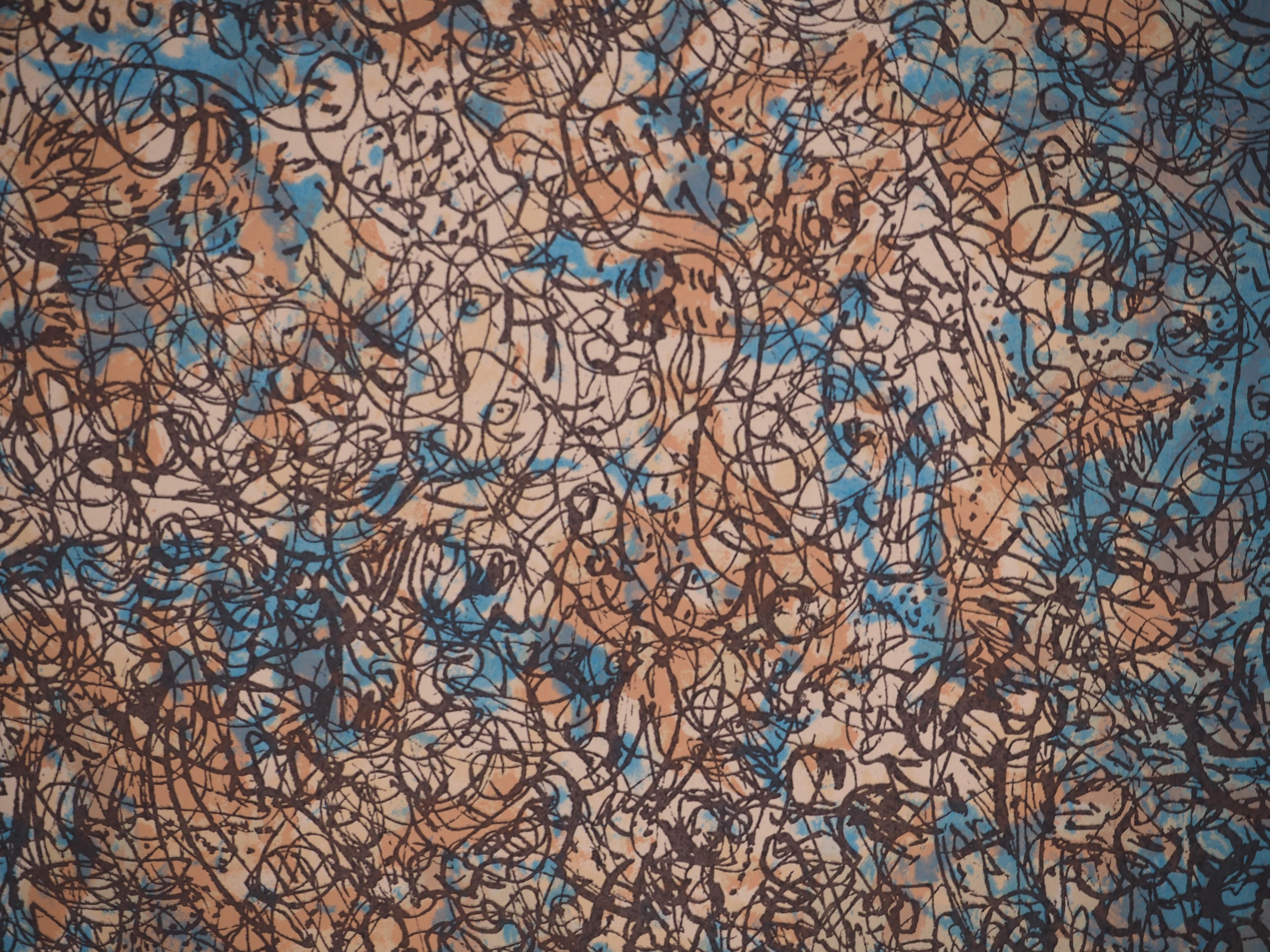 Mark TOBEY : Blue Daydream, Original signed screenprint For Sale 2