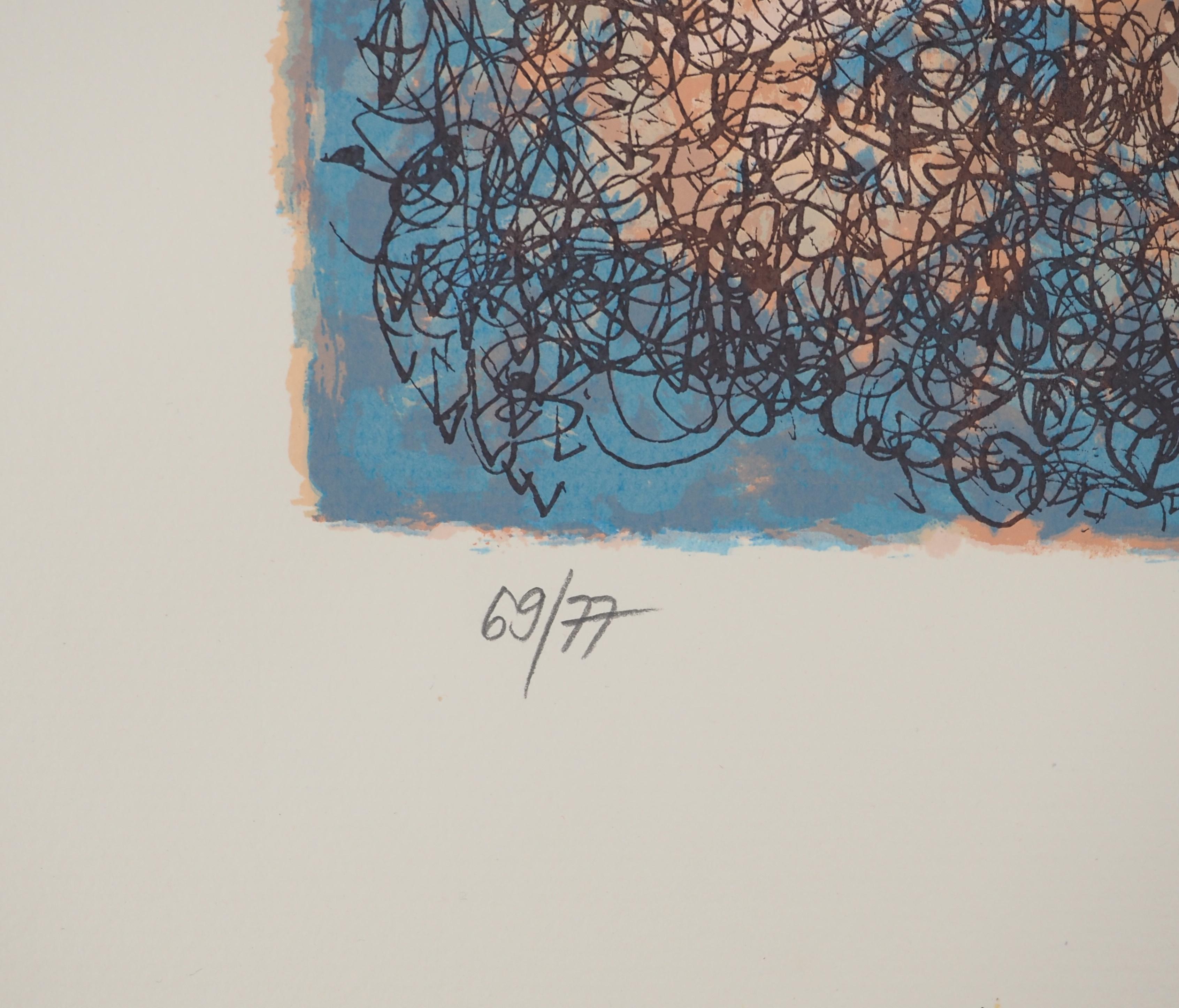 Mark TOBEY : Blue Daydream, Original signed screenprint For Sale 3