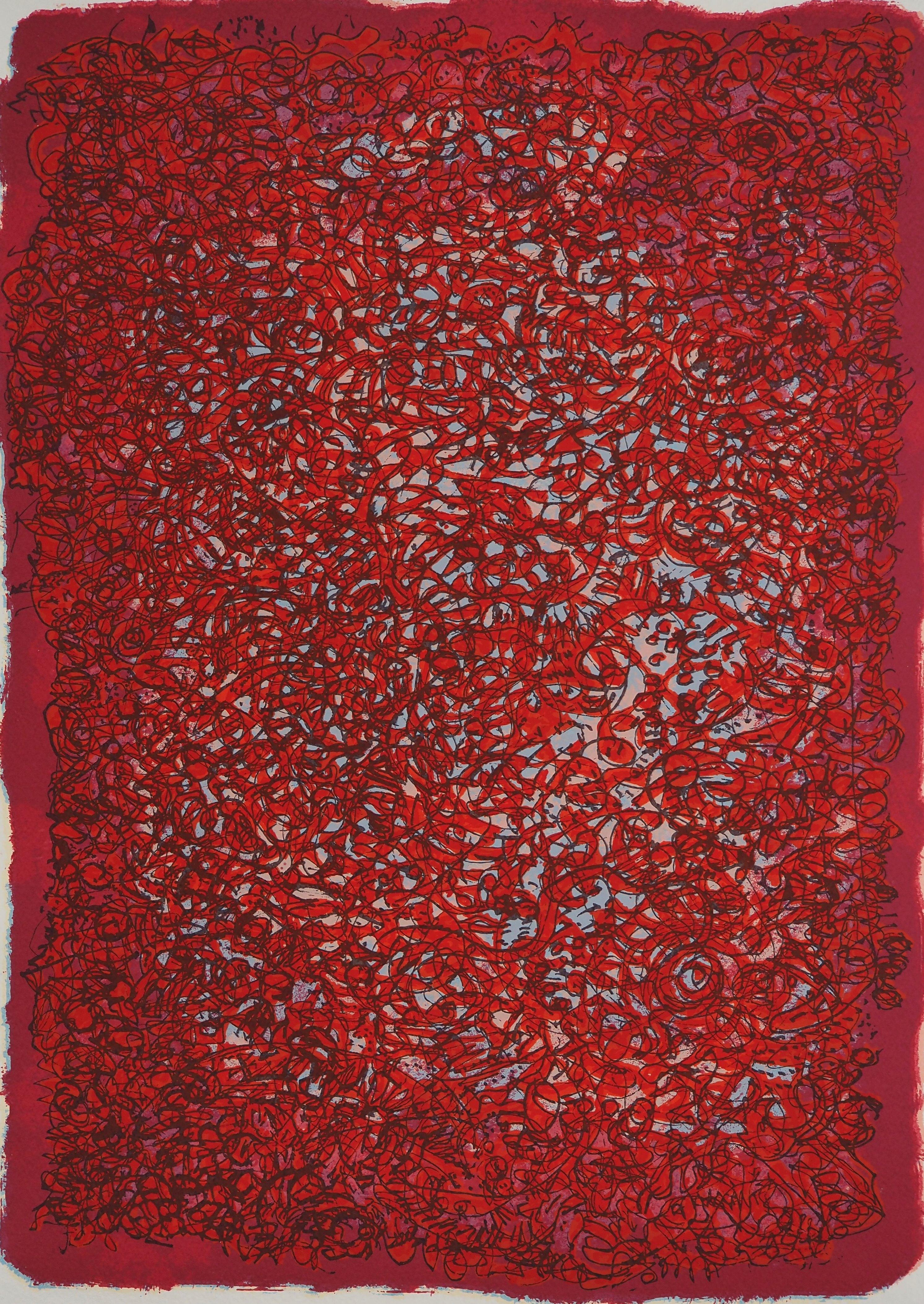 Mark TOBEY : Burning Devouring Love, Original signed screenprint - Print by Mark Tobey