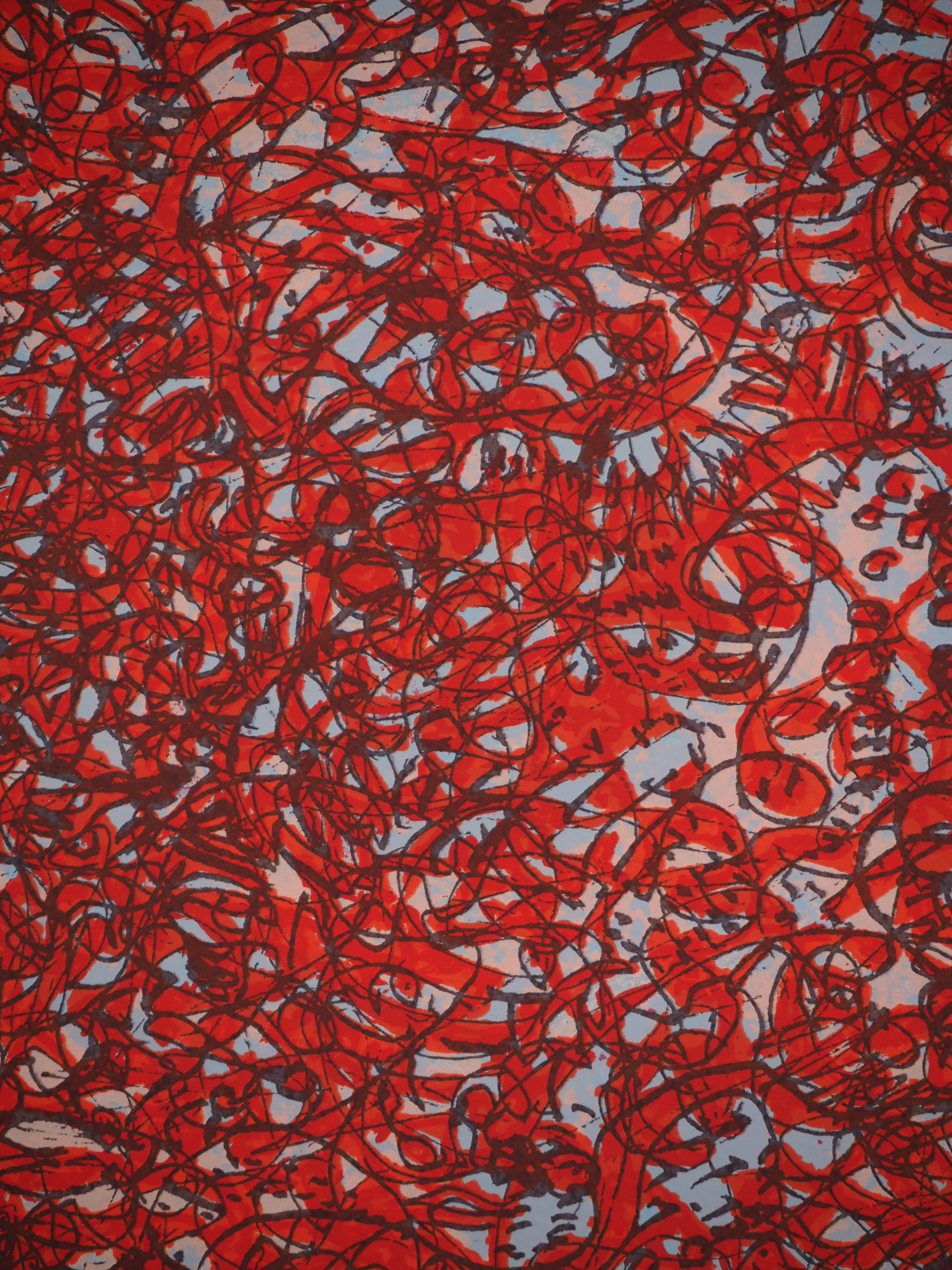 Mark TOBEY (1890-1976)
Burning Devouring Love, 1976

Original color screenprint
Signed with the artist's stamp
Numbered / 77 copies
On Auvergne vellum 64.5 x 50.5 cm

INFORMATION: Authenticated by the printer's dry stamp and countersigned on the