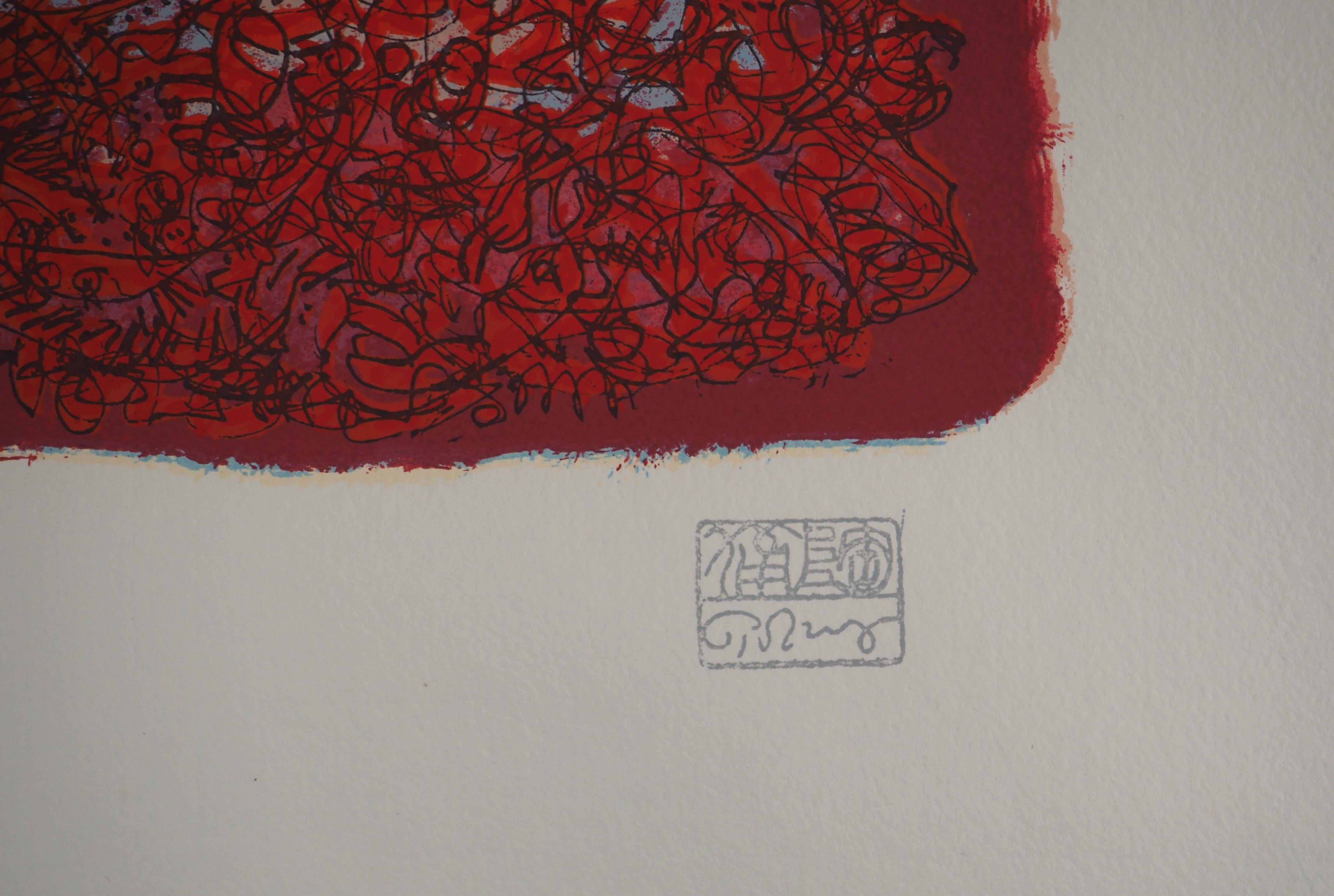 Mark TOBEY : Burning Devouring Love, Original signed screenprint For Sale 2