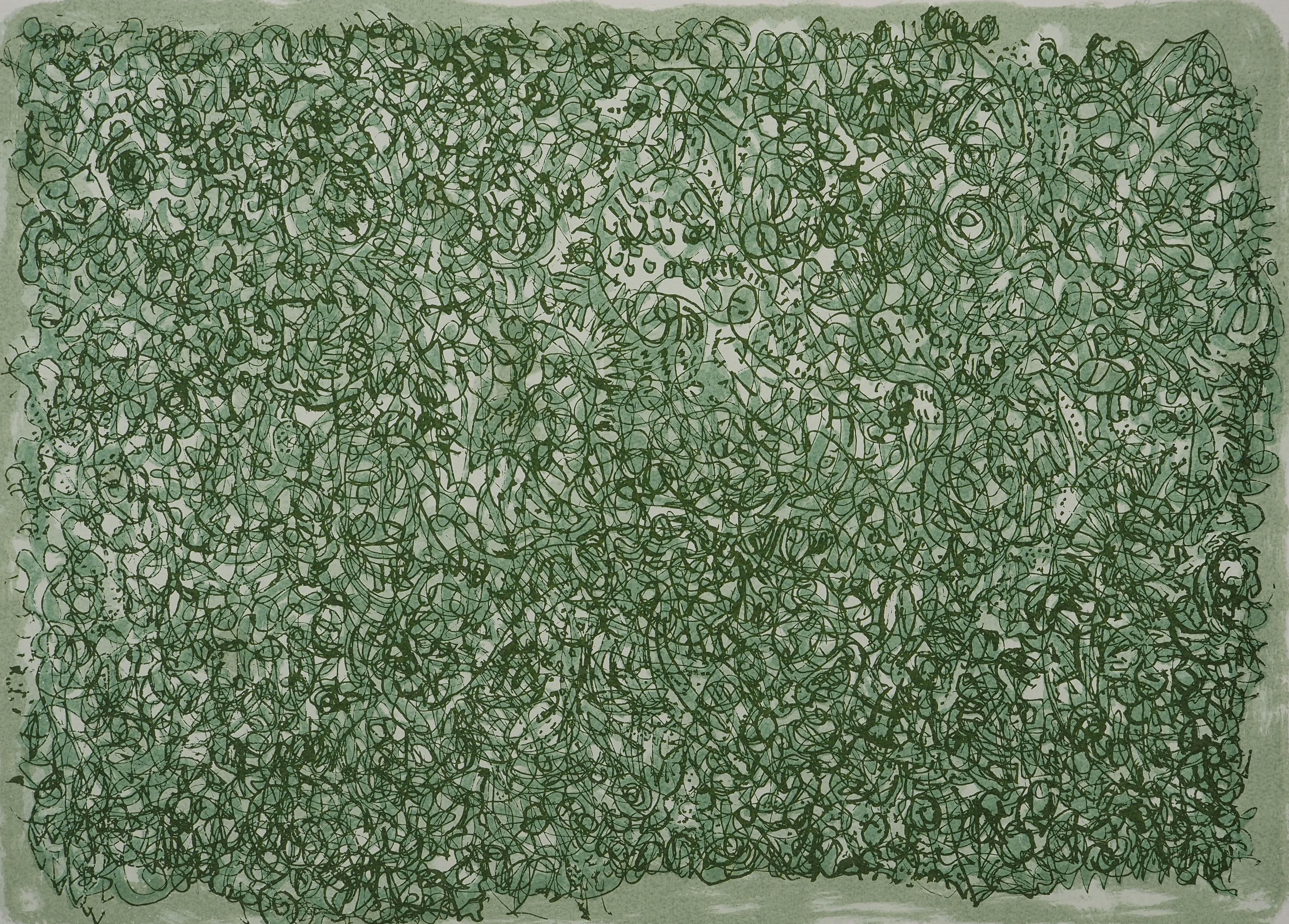Mark TOBEY : Spring Garden, Original signed screenprint - Abstract Print by Mark Tobey