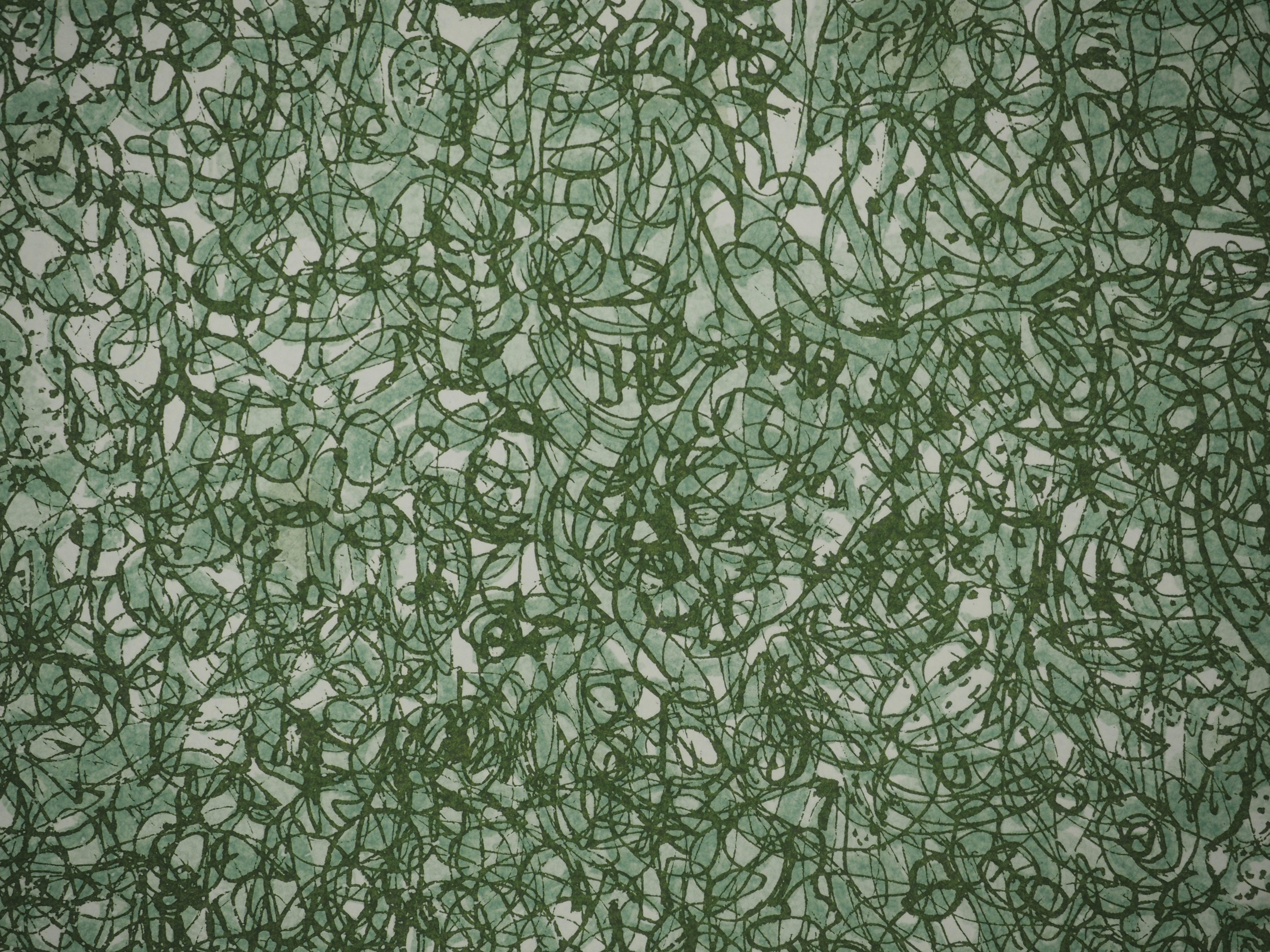 Mark TOBEY : Spring Garden, Original signed screenprint - Gray Abstract Print by Mark Tobey