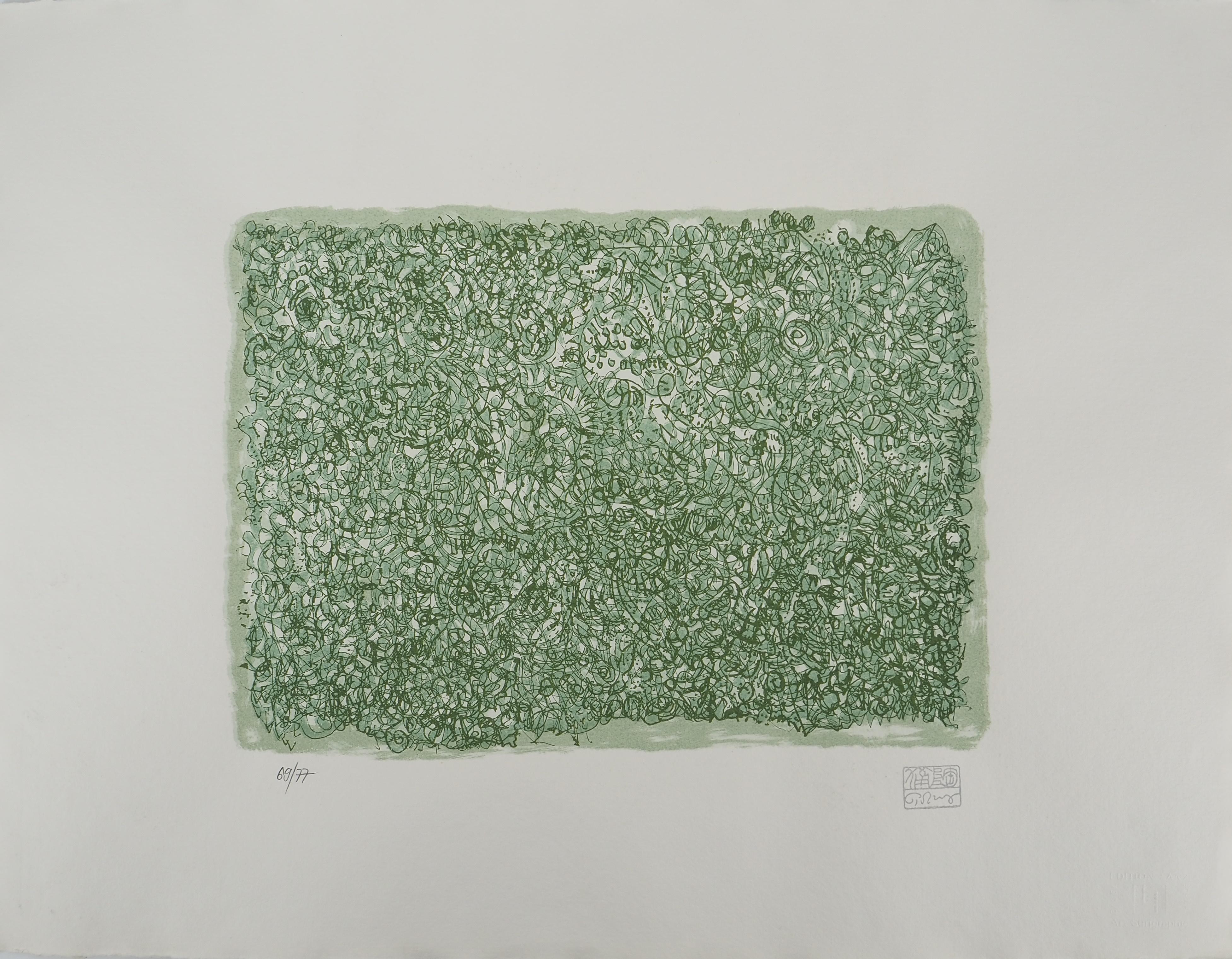 Mark Tobey Abstract Print - Mark TOBEY : Spring Garden, Original signed screenprint