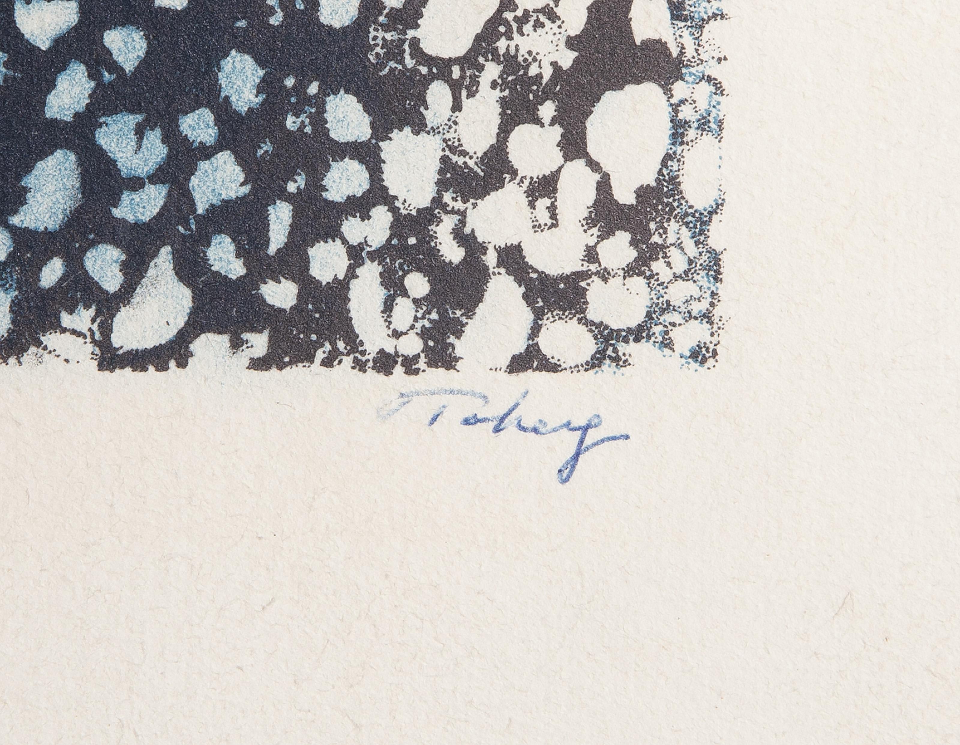 Ohne Titel, Abstract Expressionist Monoprint by Mark Tobey 3