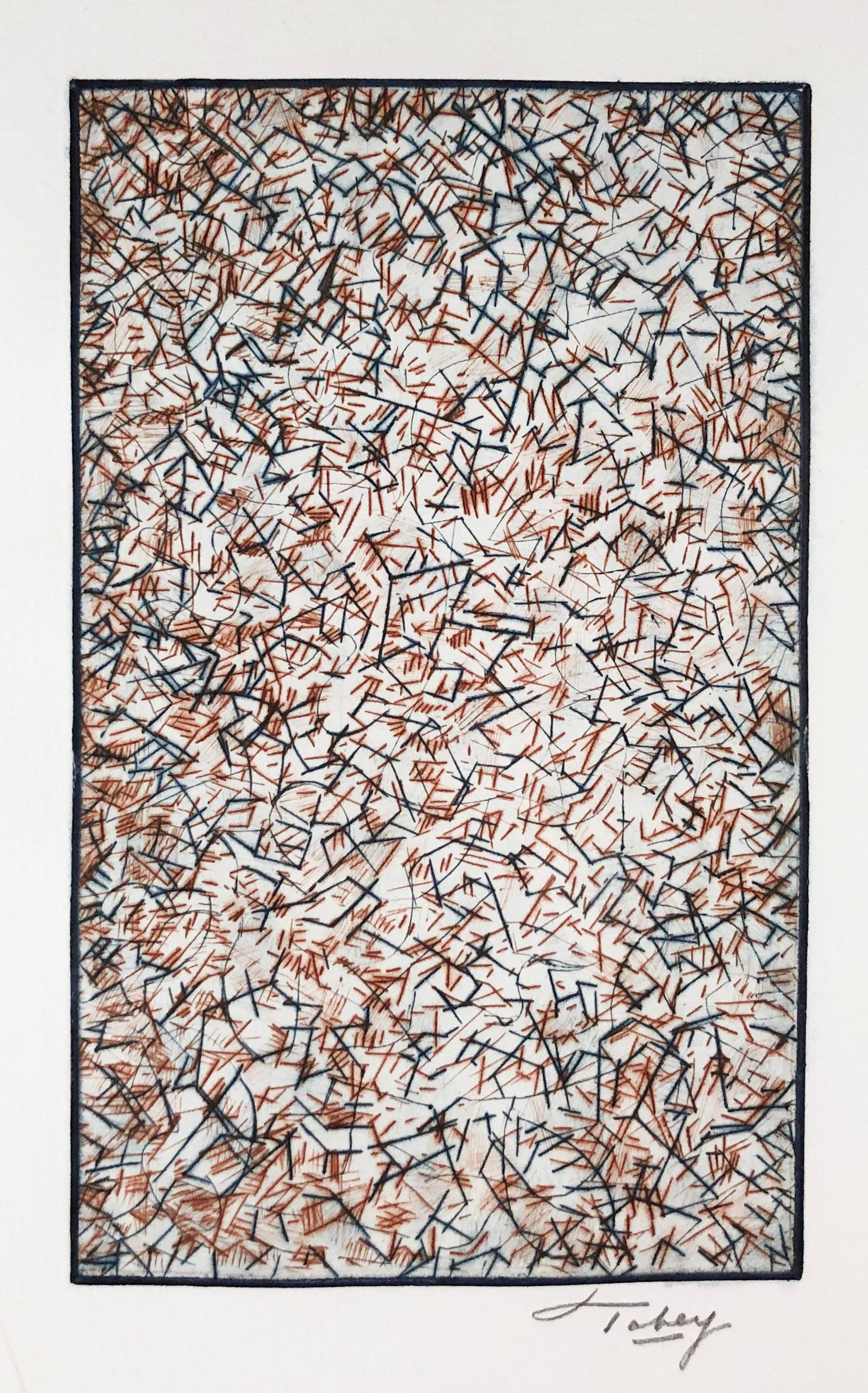 Mark Tobey Abstract Print - Pensees Germinales