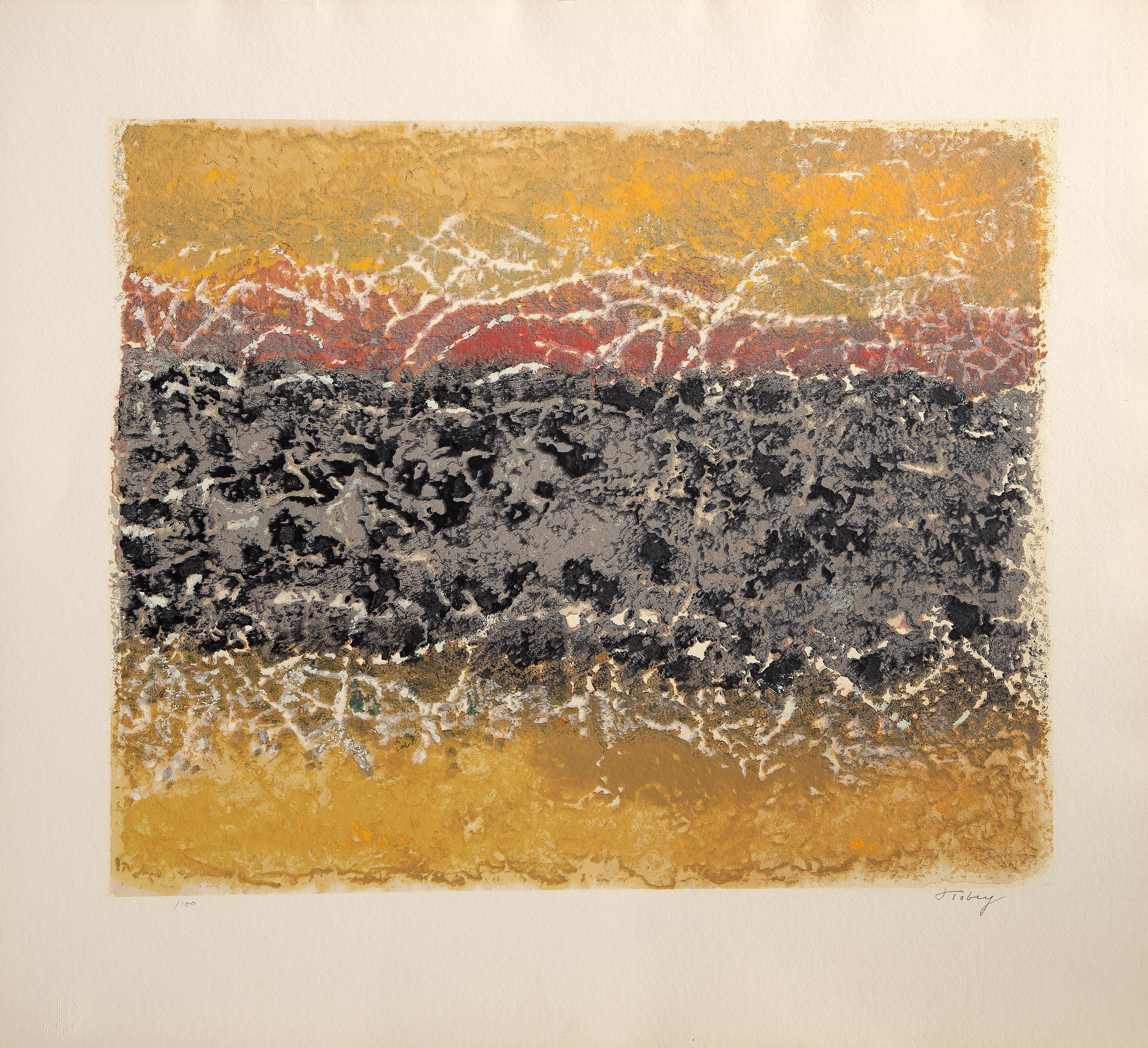 Sonata, Abstract Expressionist Screenprint by Mark Tobey For Sale 3