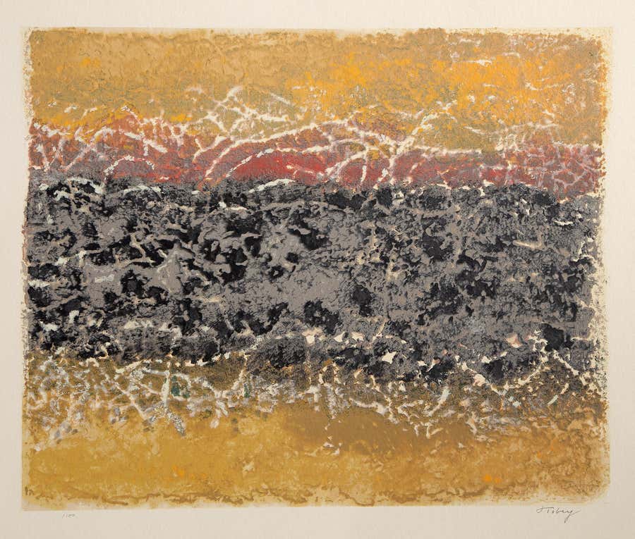 Sonata, Abstract Expressionist Screenprint by Mark Tobey