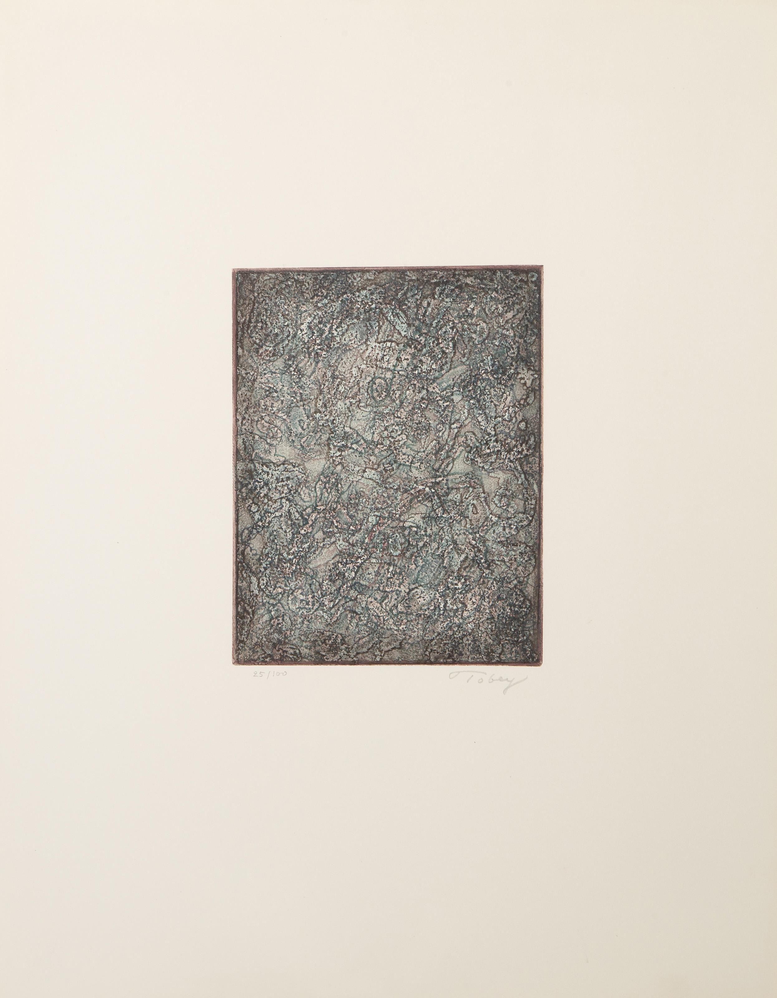 Subtle Souvenir, Abstract Expressionist Etching by Mark Tobey For Sale 1