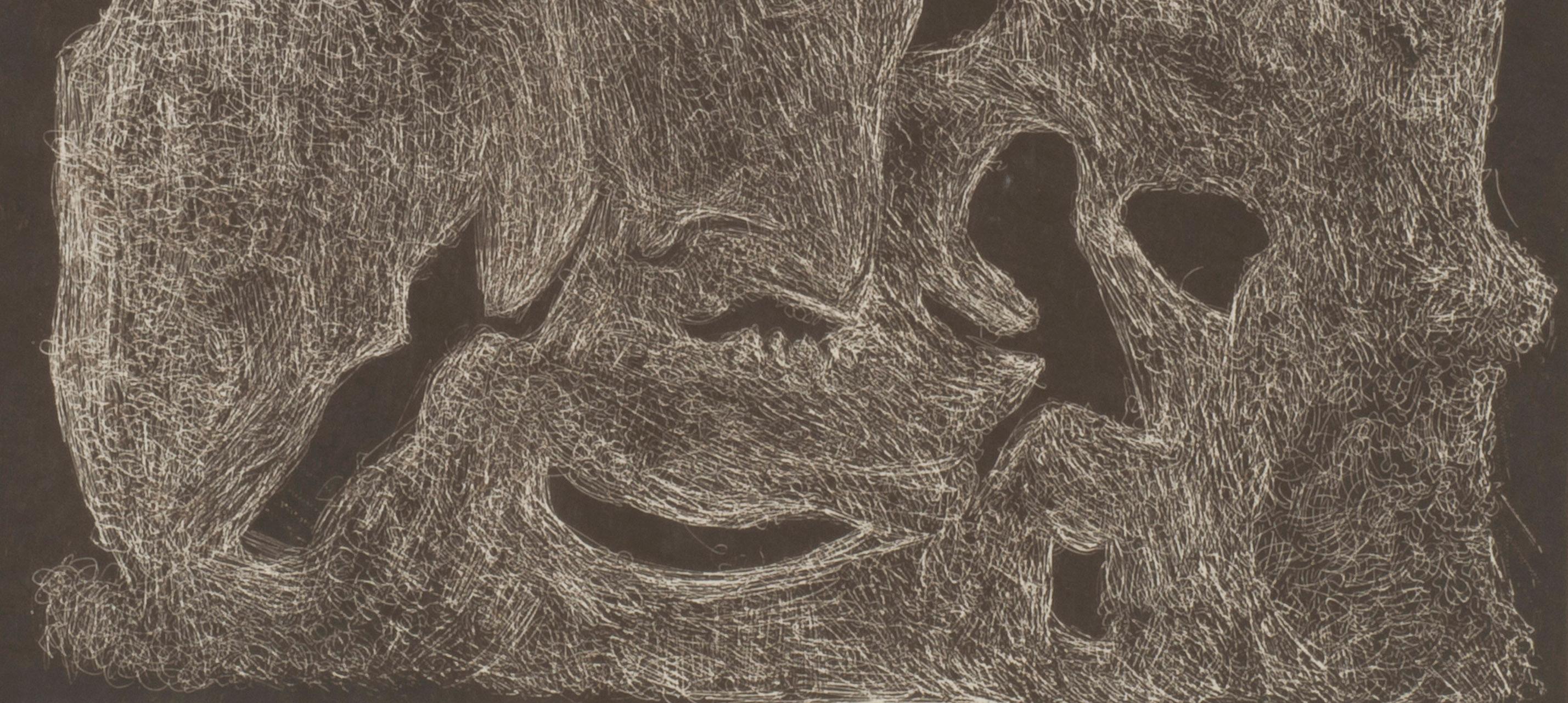 Die Erwachensnacht (Grau), Abstract Print, von Mark Tobey