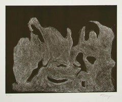 The Awakening Night - Original Etching by Mark Tobey - 1974