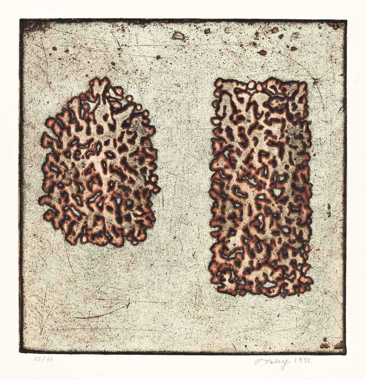 Mark Tobey Abstract Print - The Unknown Pair