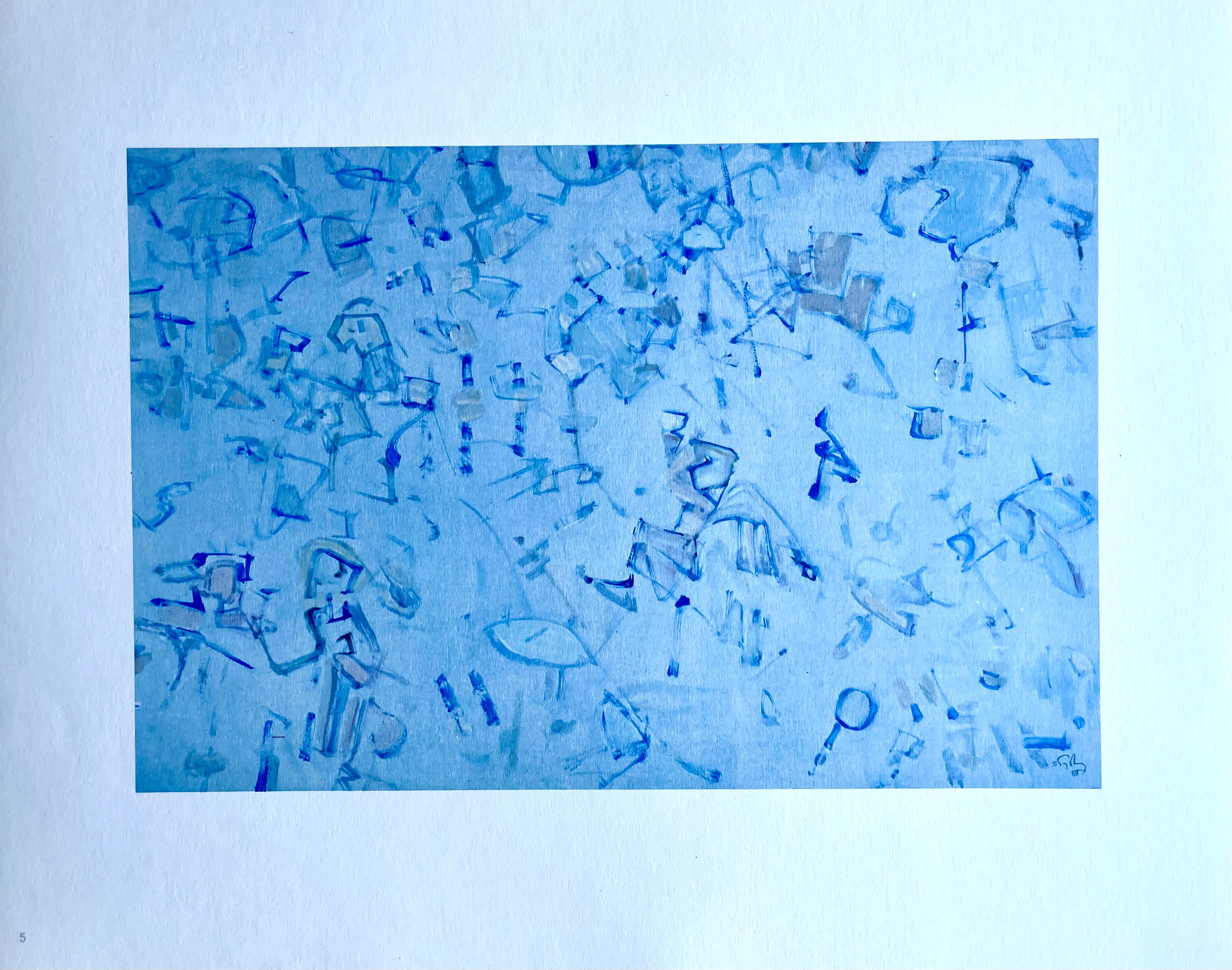 Tobey, Composition en bleu-gris, Mark Tobey : Peintres d'aujourd'hui (après) en vente 9
